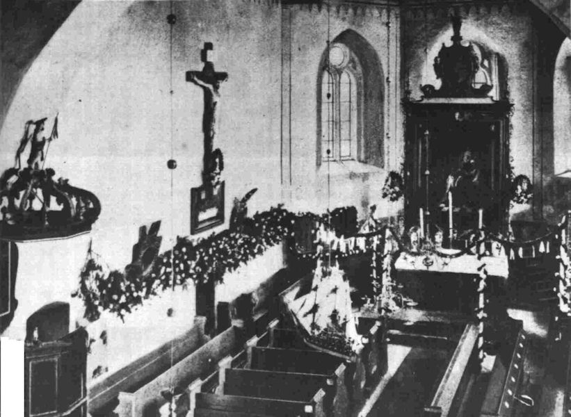 Blick in das Kirchenschiff - um 1900